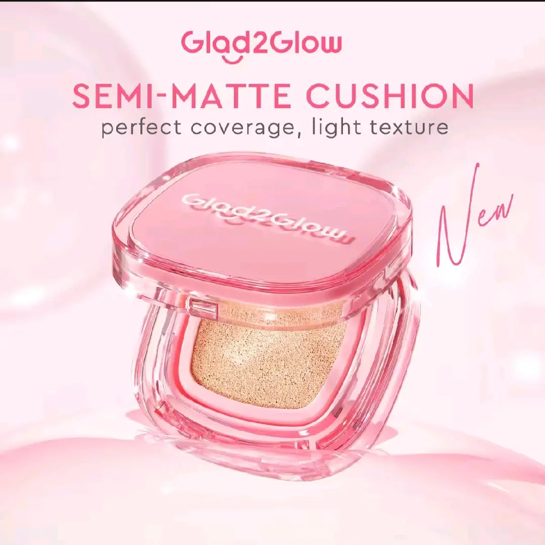 GLAD2GLOW Perfect Cover Cushion 11 g 5 shades MATTE Finish Make Up BB Cream CC Cream Bedak FOUNDATION Wajah