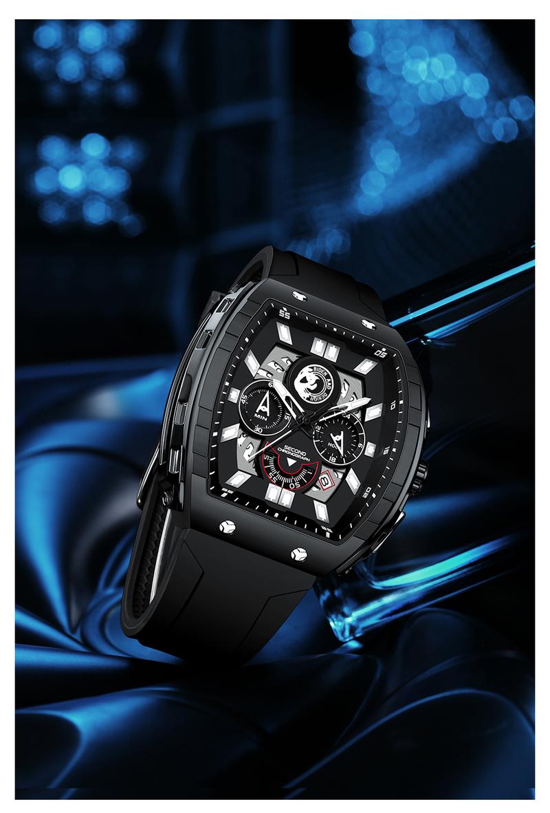 Product Introduction of 【003Harga telah diganti, cepat beli】BIDEN Jam Tangan Pria Anti Air Olahraga Multifungsi Tali Silikon Pria Jam Tangan Cowok Original YNR028 21