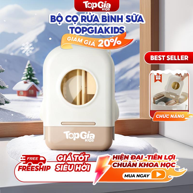   DEAL SỐC 159K  Bộ Cọ Rửa Bình Sữa Silicon Mềm 6 Món Chuyên Dụng TOPGIAKIDS An Toàn Cho Bé Sơ Sinh Với Hộp Đựng Tiện Lợi 