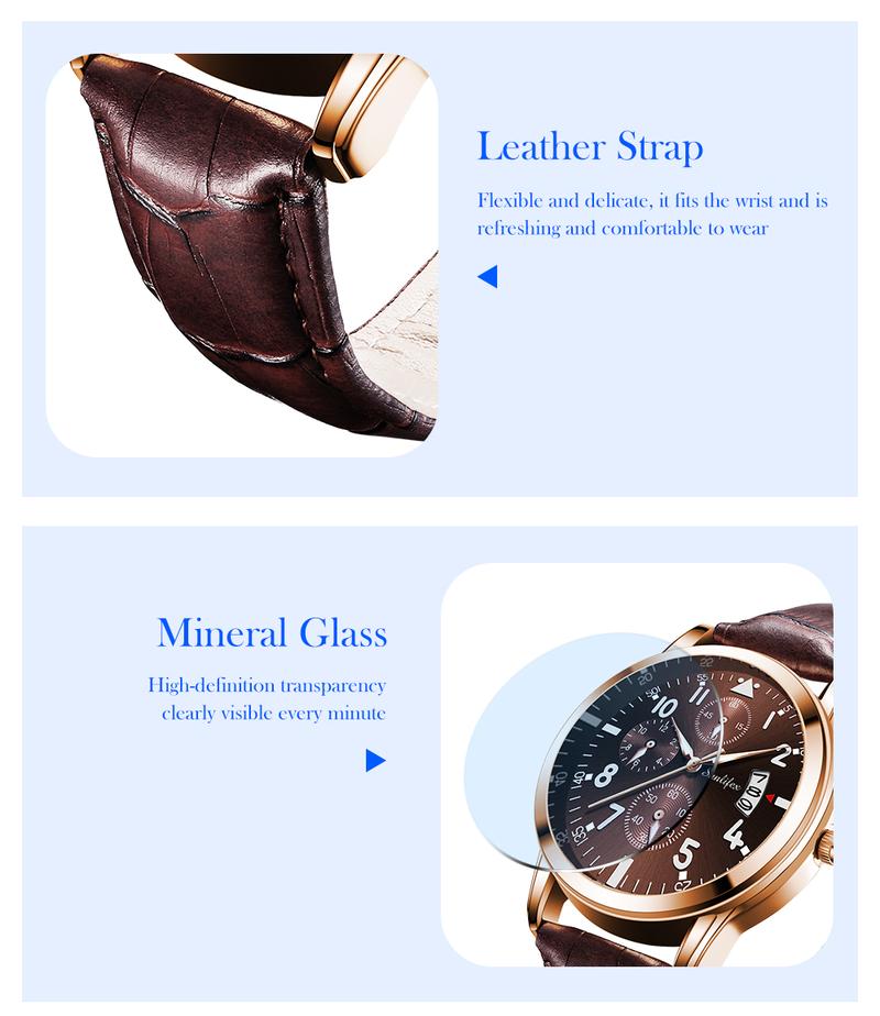 Product Introduction of Sunlifex Jam Tangan Pria Original Anti Air Kuarsa Tali Kulit Jam Tangan Cowok  Watches  SL7004 5