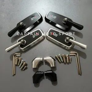 Spion cnc mini premium model h2c cocok semua motor   Spion tanduk universal Motorcycle