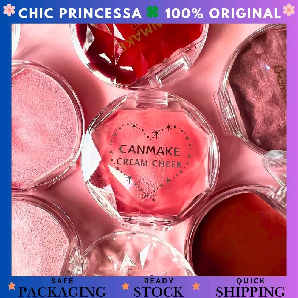 Canmake Cream Cheek Blush Gel Texture Melting untuk Kulit Sehat Tahan Lama & Serbaguna Cocok dengan Semua Foundation