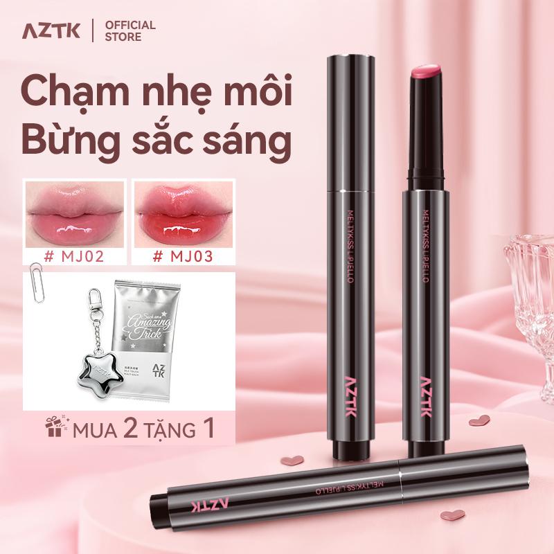 【AZTK】Combo 2 Thỏi Son Bóng AZTK Căng Bóng Mềm Môi Ẩm Mượt Tự Nhiên Màu Đẹp 1.9g