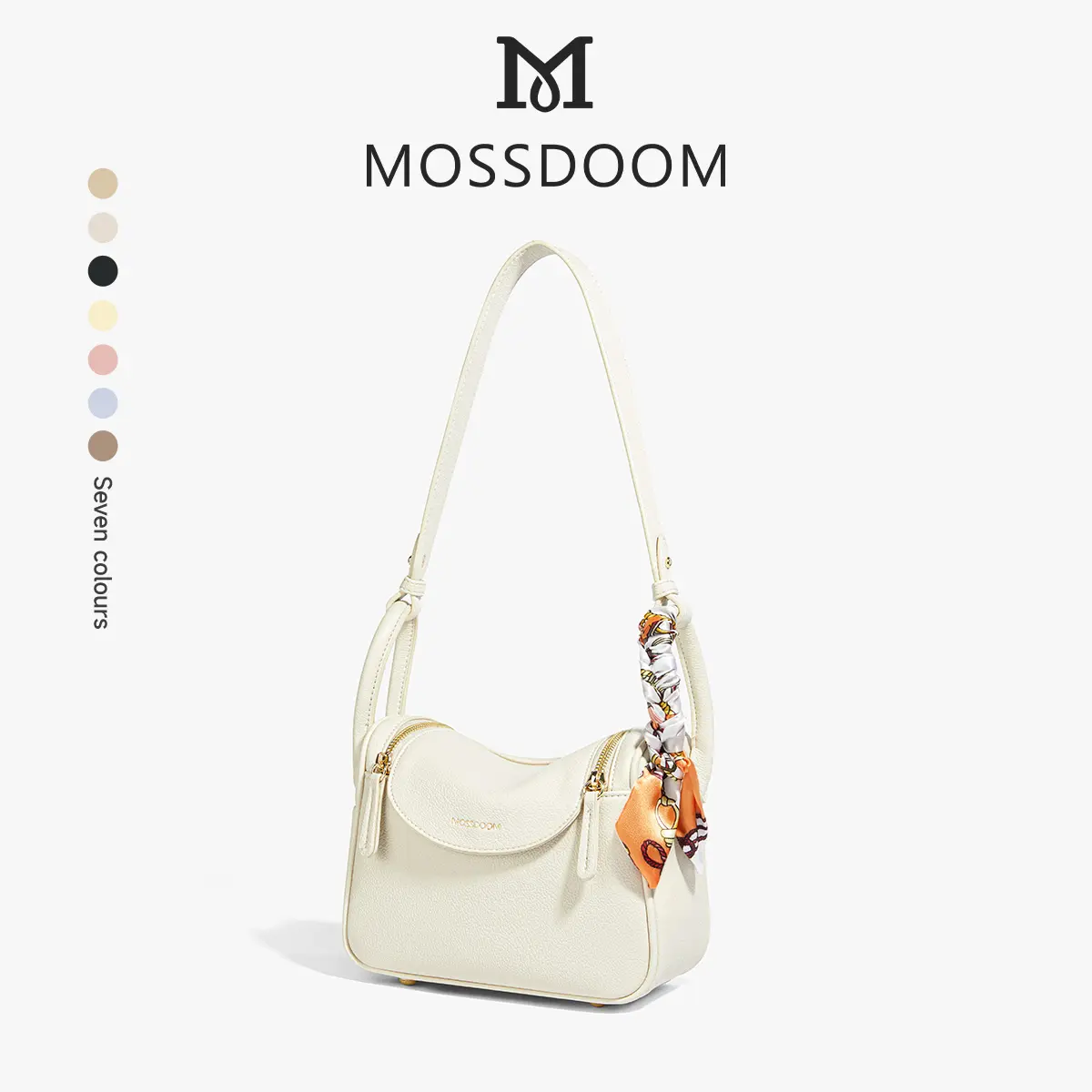 MOSSDOOM Tas Wanita Zenith Bag Bentuk Bantal Tas Bahu Tas Selempang Warna Solid