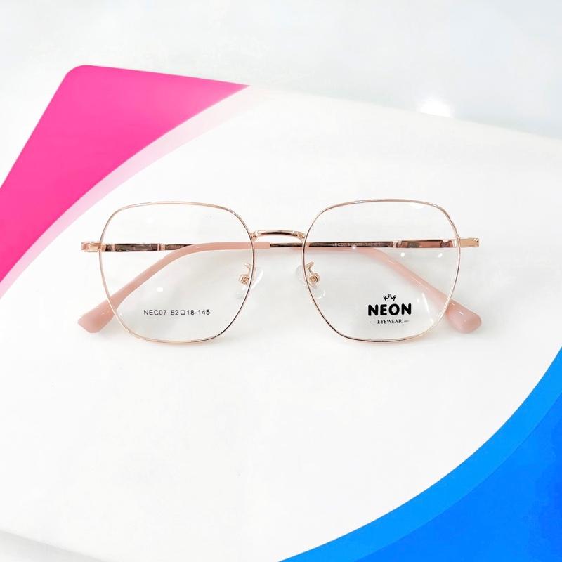  Gọng Kính hình vuông màu vàng hồng baby chất liệu cao cấp dành cho mặt nhỏ tặng kèm hộp và khăn lau kính  