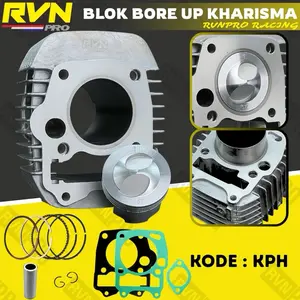 BLOK SEHER BORING PAKET BOREUP SUPRA 125 OLD KHARISMA KIRANA WAVE 125 57MM 57 MM ORIGINAL RVN THAILAND FREE PAKEN