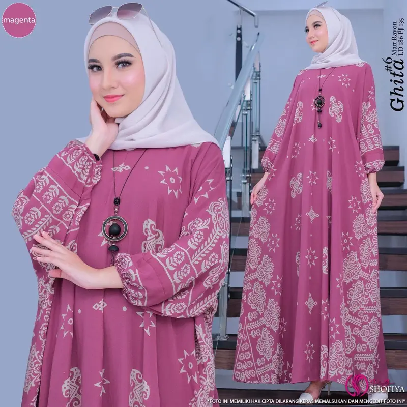 Kaftan claudia premium busui jumbo/dress wanita muslimah 1