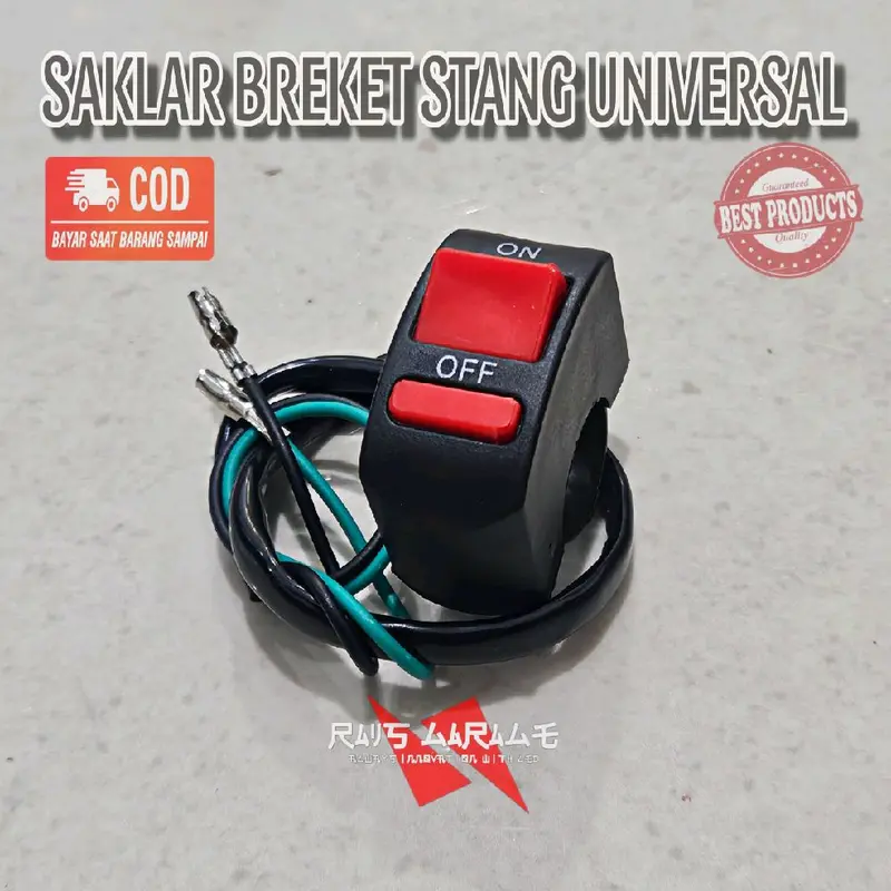 Saklar Breket Stang Universal PCX Scoopy KLX Semua Jenis Motor Berkualitas - Motorcycle Lampu Aksesoris 0