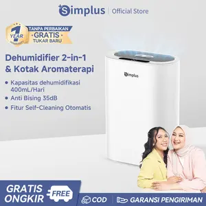 【Exclusive IschaIndyOfc】Simplus Dehumidifier C7 + Kotak Aromaterapi Kapasitas 2.5L 400mL/Hari Anti Bising 35dB Untuk Kamar Lemari Kamar Mandi CUSH007KOL