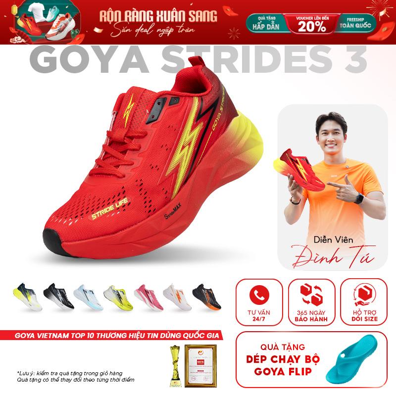  Giày Thể Thao Chạy Bộ Goya Strides 3 Năm 2025 - Công Nghệ X2 Strides Max Giúp Đệm Êm Thoáng Khí Bứt Phá Trên Mọi Khung Đường Hoàn Hảo Cho Nam Nữ Đi Bộ Sneaker Tập Chạy Bộ Tập Thể Dục 