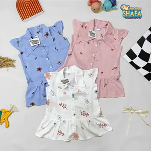 Shafa Kids Shop Dress Bayi Perempuan Usia 0-18 Bulan Bahan Rayon Viscose Premium Kancing Depan Full