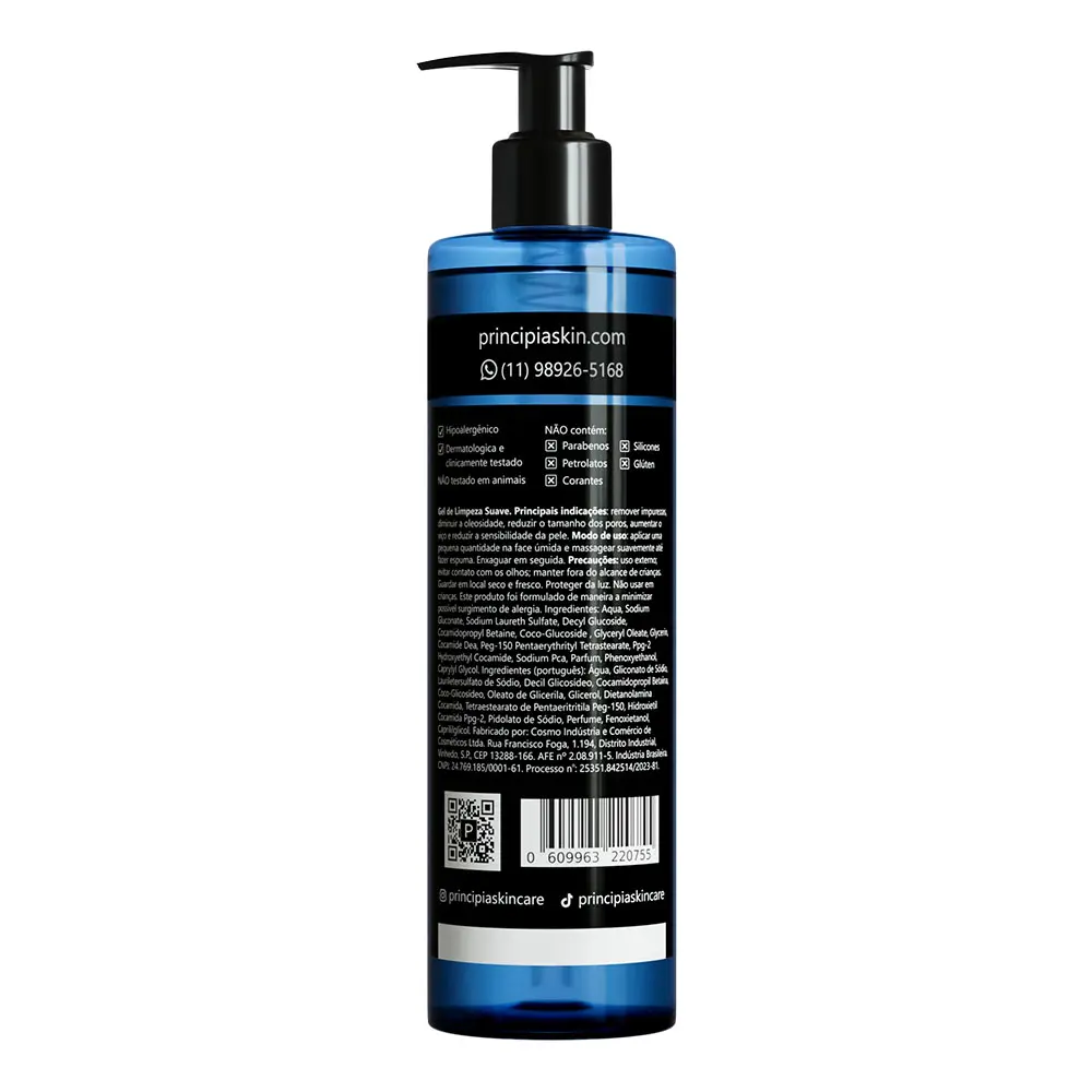 Imagem 3 de Principia GL-02 - Gel de Limpeza Facial 350g Cuidados Para Pele Sensível e Mista