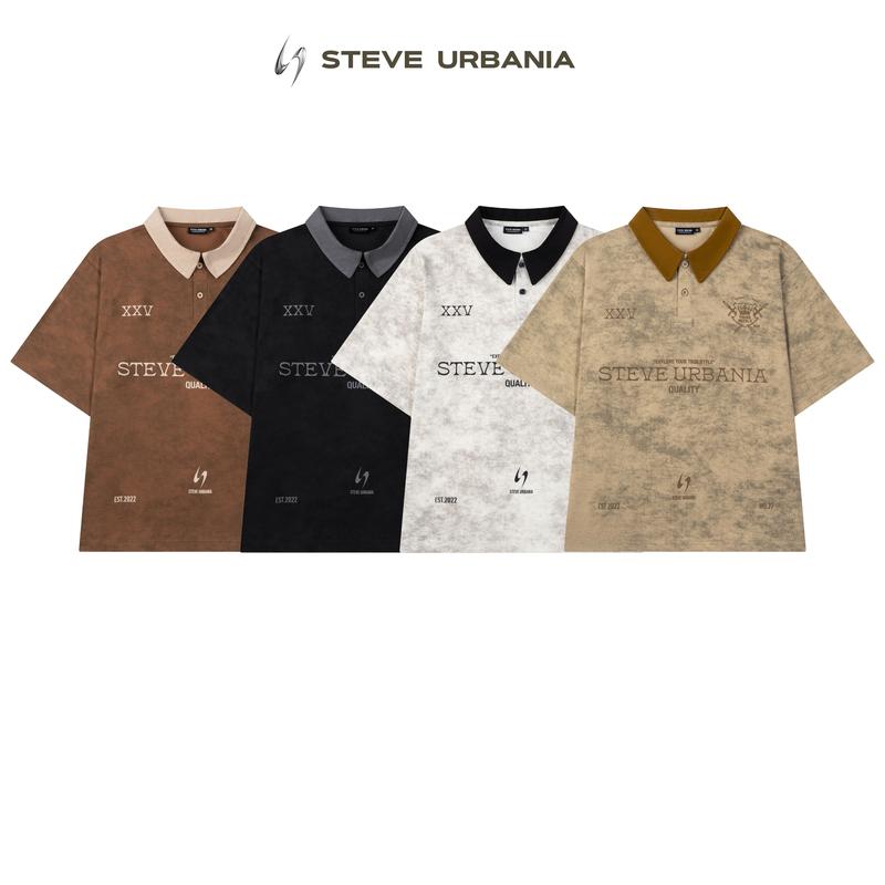  Áo Polo form boxy Nam Nữ Unisex Vải Cotton Wash Loang Mềm Mại Hình In Lụa Nghệ Thuật Áo Polo Streetwear Cá Tính Phong Cách Hàn Quốc Áo Polo Oversize - PL01 