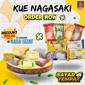 COD /RASA BARU! KUE NAGASAKI /15 gratis 1/ Ice Skin Cake / Kue Bulan / Mooncake / Lembut / Manis / Creamy / Lezat / Segar / Tradisional / Premium / Halal / Kekinian / Snack / Dessert / Hadiah / Pesta / Lebaran / Keluarga / Sahur / Kue Spesial /