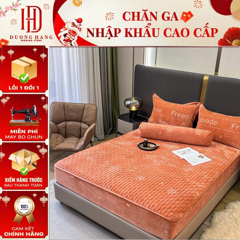  MARKJACOB & MARKCROSS - Ga Gối Nỉ Nhung Trần Bông giữ nhiệt cực ấm Mùa Đông 2024  kèm vỏ ôm - không chăn  