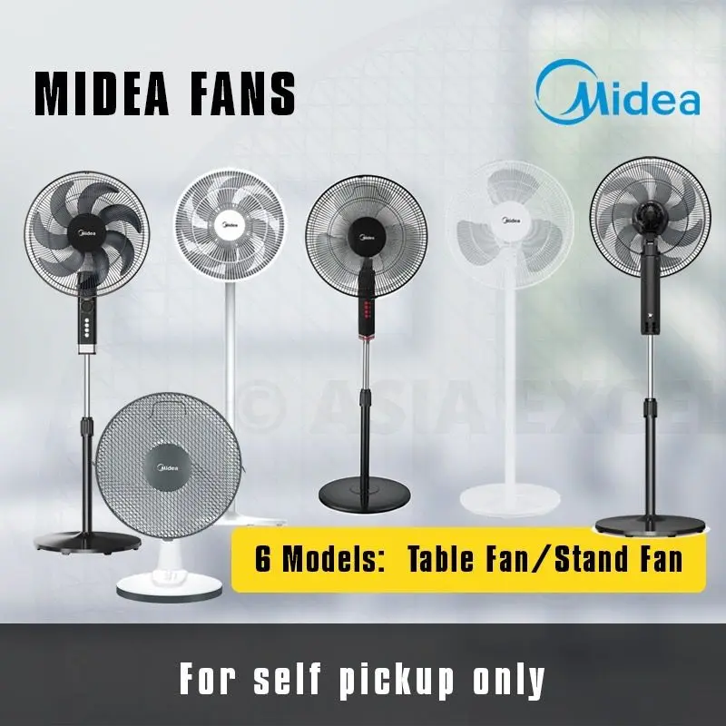 MIDEA STANDING AND TABLE TOP FANS - MULTIPLE MODELS [MS1315BW/MS1623BT/MS608B/MS1608W/MS1618W/MS1623BR]
