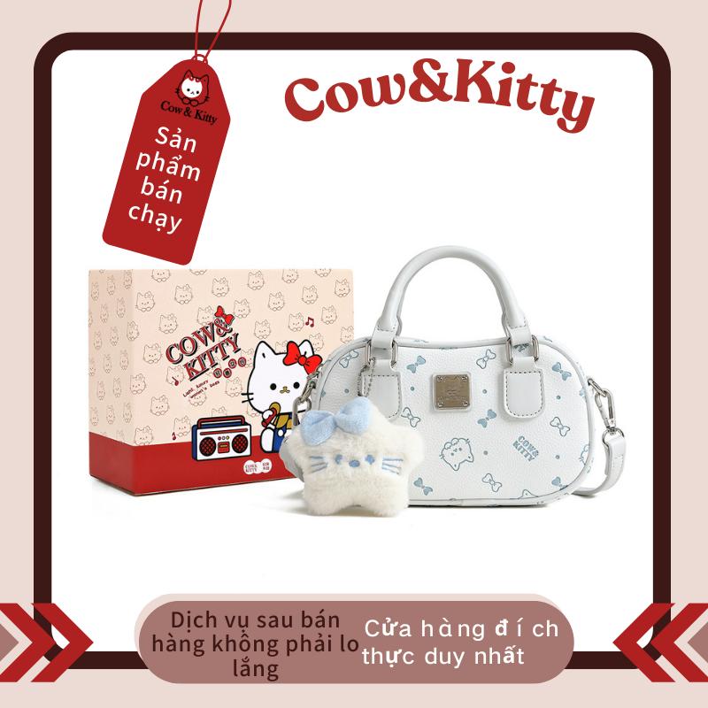 Túi Đậu, Thiết Kế Bò & Kitty / Màu Xanh Nhạt Tươi Mới, Quyến Rũ Dễ Thương, Trẻ Trung Và Thời Trang, Có Thể Đeo Một Bên Vai Hoặc Đeo Chéo, Dành Cho Nữ