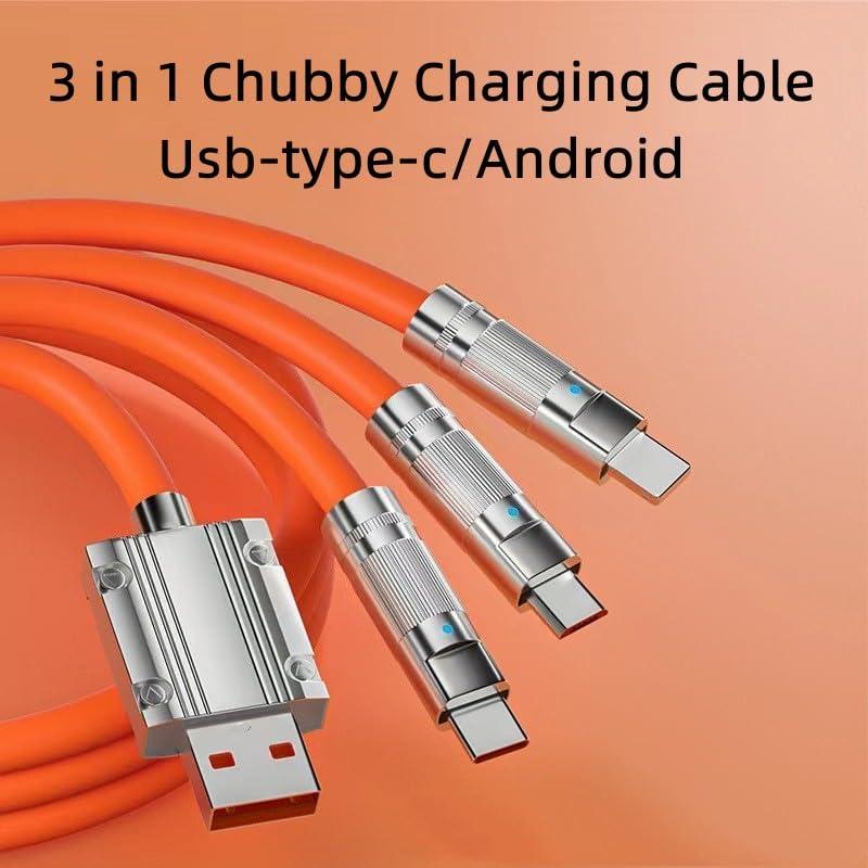 Product Introduction of BROWEY  Multi Charging Cable, 3 in 1 Charger Cord, 60W USB-C Fast Charge, 4ft Multiple USB Cable Universal Charging Cord with iOS/Type-C/Micro USB, for Phones, iPad, MacBook 5