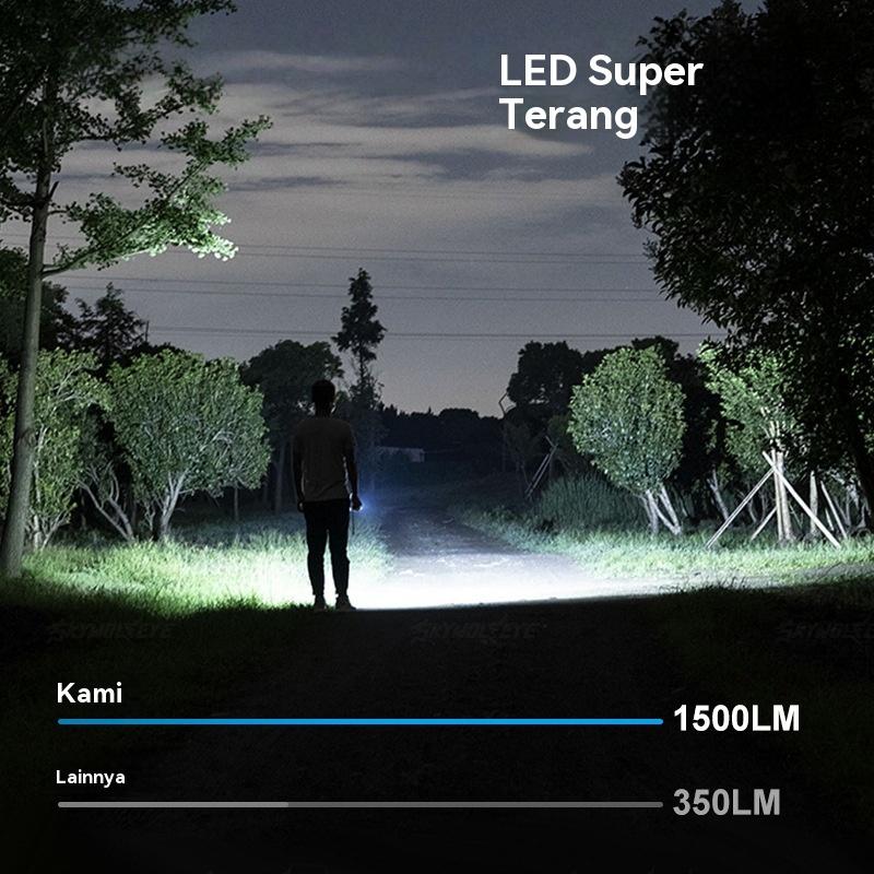 LEEROUT Terterang Flashlight taktis Senter EDC Yemao MG28cahaya putih kuning 1500 lumen Terjual Penerbangan panjang