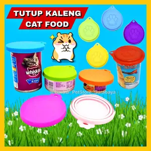 Tutup Kaleng Cat Food Wet Food Makanan Kucing Anjing Kelinci Warna Warni Serbaguna Penutup Kaleng Makanan Kucing Hewan