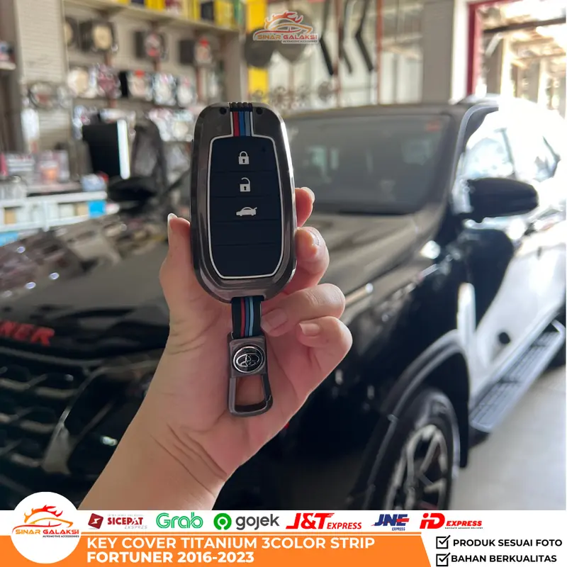 Cover Kunci Key Cover Titanium Fortuner 2016 2017 2018 2019 2020 2021 2022 2023 Car Pelindung Kunci Mobil Keyless Model Keren 4