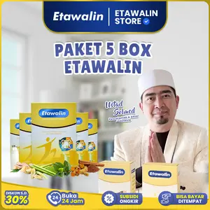 PAKET 5 BOX SUSU ETAWALIN - 200 GRAM ORIGINAL [BPOM] | BISA COD  [minuman berkhasiat yang terbuat dari susu kambing etawa dipadukan dengan Rempah pilihan] Bubuk Dairy Milk