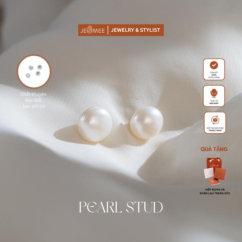 Hoa tai trai  nữ Pearl stud JESMEE - E6665