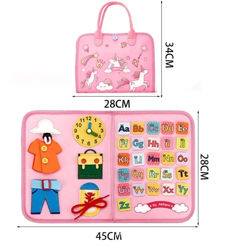 【4-8 Halaman】Hadiah Ramadhan Mainan Edukasi  Mainan  Papan Busy Board Untuk Perkembangan Anak Educational  Board Activity Book  Belajar Kognitif Bayi Dressing Skill Sensorik Mainan Toys 8