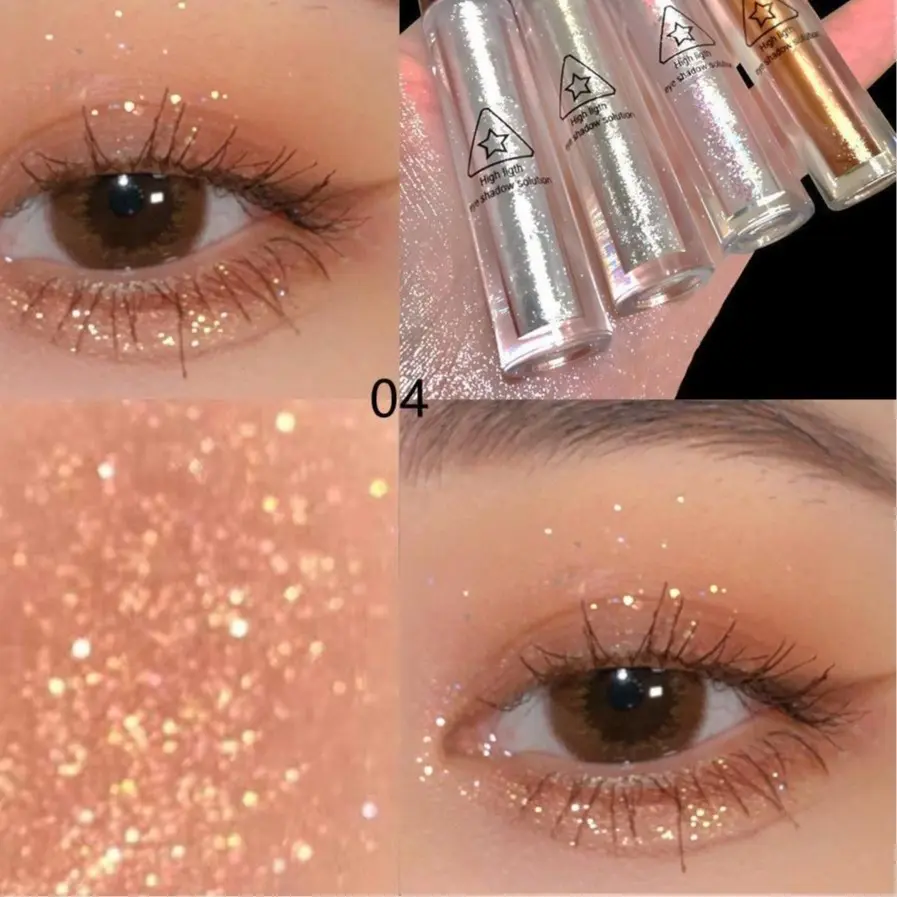 HISYI liquid eyeshadow one drop of tear glitter glitter sequin lying silkworm pearl light polarization brightens monochrome highlighter eyeshadow liquid