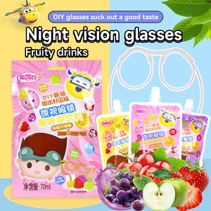 Fruity Drinks Night Vision Glasses DIY Suck Out Good Taste 70ml Packets for Kids
