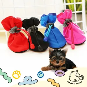 [PROMO] 4pcs Sepatu Anjing / Kucing Boots Tebal Anti Slip Anti Air | Sepatu Anjing / Kucing Murah Anti Hujan Cocok Dingin