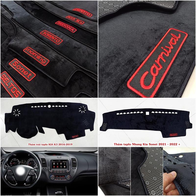 Thảm taplo ô tô - Phụ kiện thảm taplo ô tô – Che nắng, cách nhiệt, chống lóa – phù hợp cho các dòng xe như K3, K5, Cerato, Morning, Soluto, Sonet, Seltos, Carnival, Sonet...vv Chất Liệu 3 Lớp Đẹp Đổi Màu.
