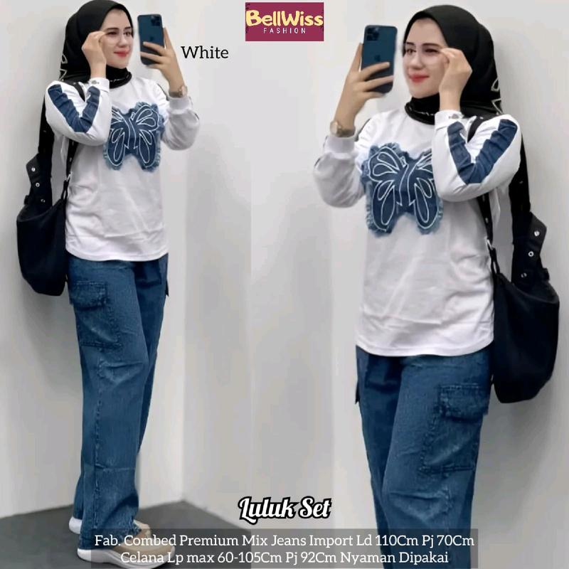 Sopra Set Celana Wanita Terbaru Setelan Celana Jeans Kekinian 6
