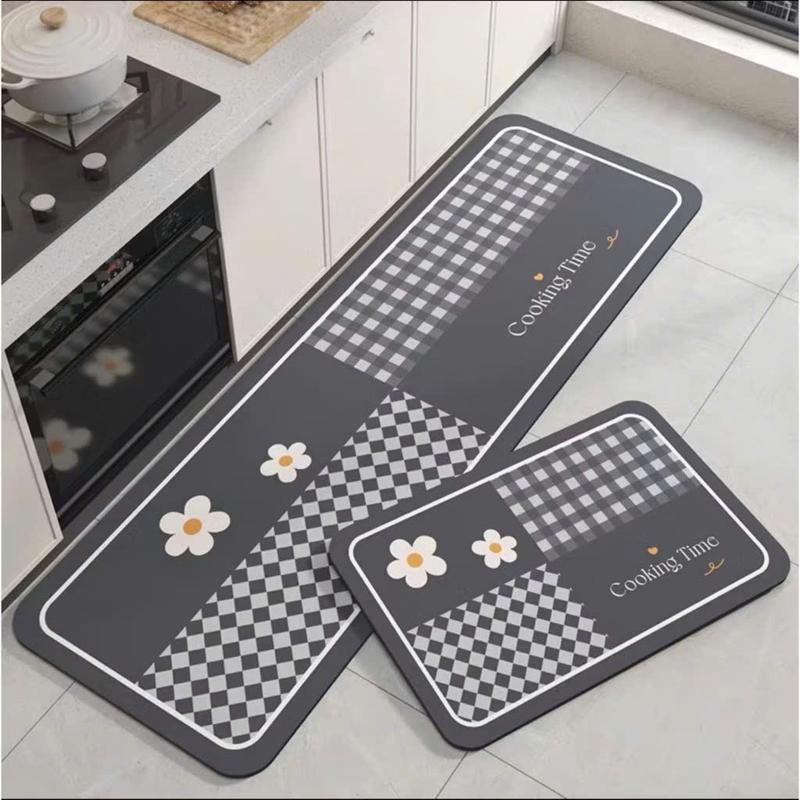 Bộ thảm bếp 2 tấm ngắn 40x60 dài 40x1m2 trải nhà bếp trải nhà tắm nhà vệ sinh thảm lau chân thảm chùi chân giá rẻ