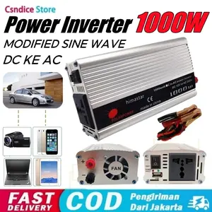 Power Inverter 220 Watt 1000 Watt inverter 1000W DC 12V ke AC 220V Perubah Arus Listrik DC to AC Lampu Kipas Angin Charger