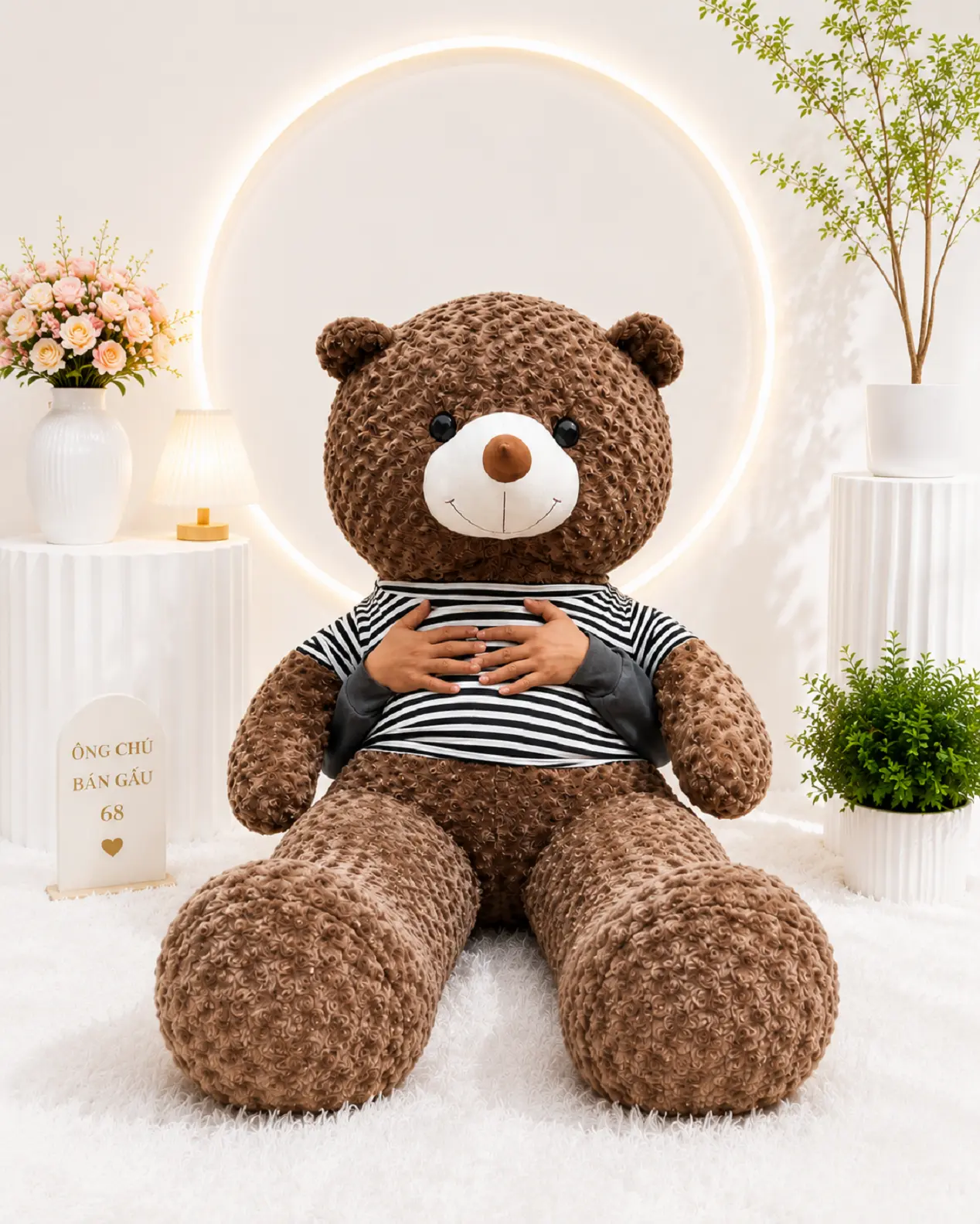 Gấu Bông Teddy Vải Xoắn Hình Hoa Hồng Rất Xinh Nhiều Màu Nhiều Kích Thước. Vải Lông Cừu Rất Mềm Mịn Làm Quà Tặng Cho Người Mình Yêu Hoặc Làm Gối Ôm. Thú Bông Đồ Chơi Toy Phát nhạc