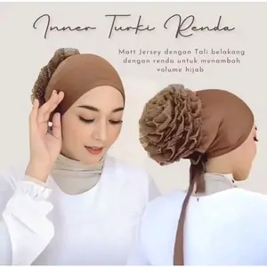 Inner Turki / Cepol Inner Hijab / Inner Jilbab / Dalaman Jilbab /  Ciput  Renda