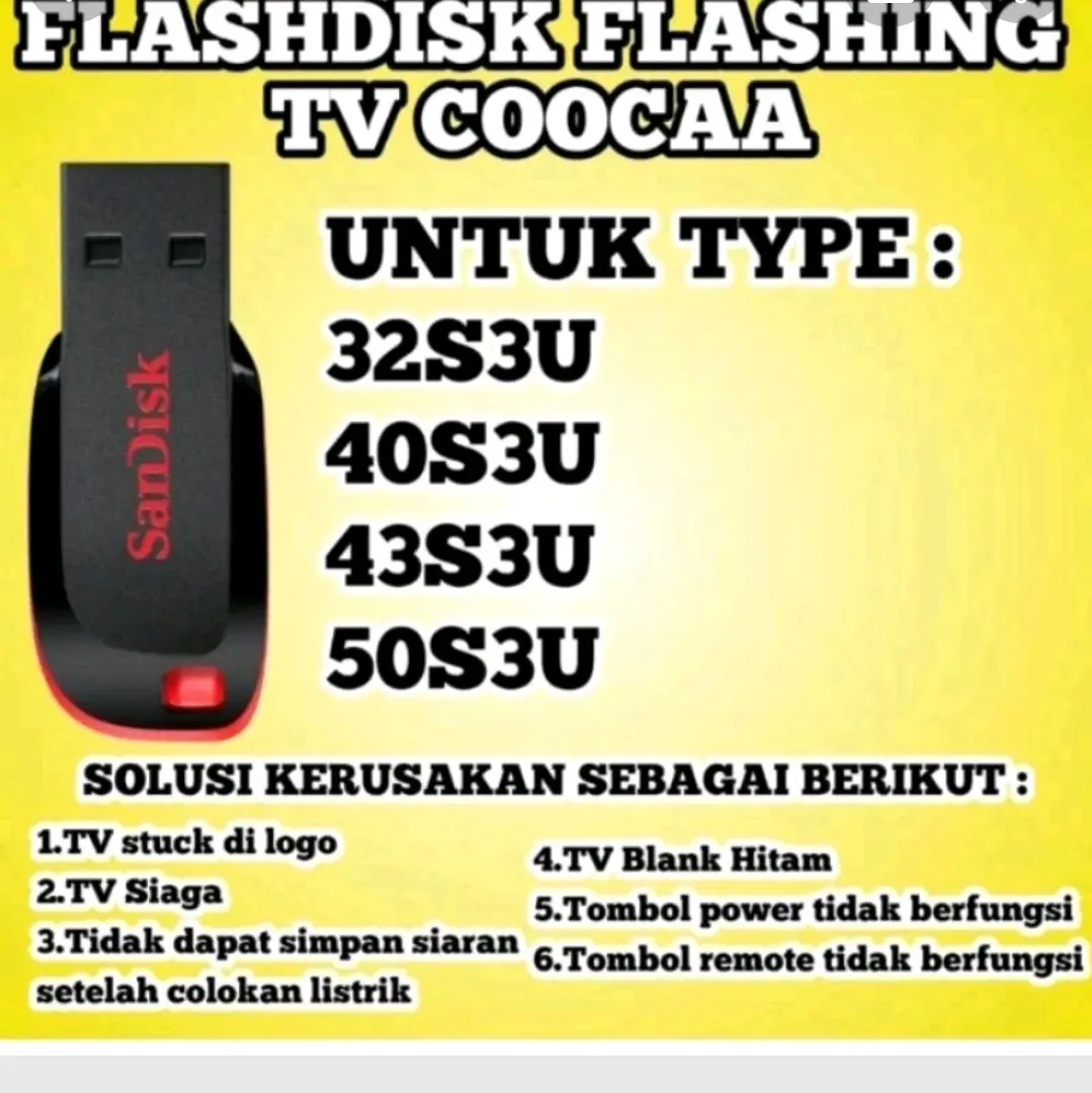 Flasdisk flashing tv coocaa 32s3u 40s3u 43s3u