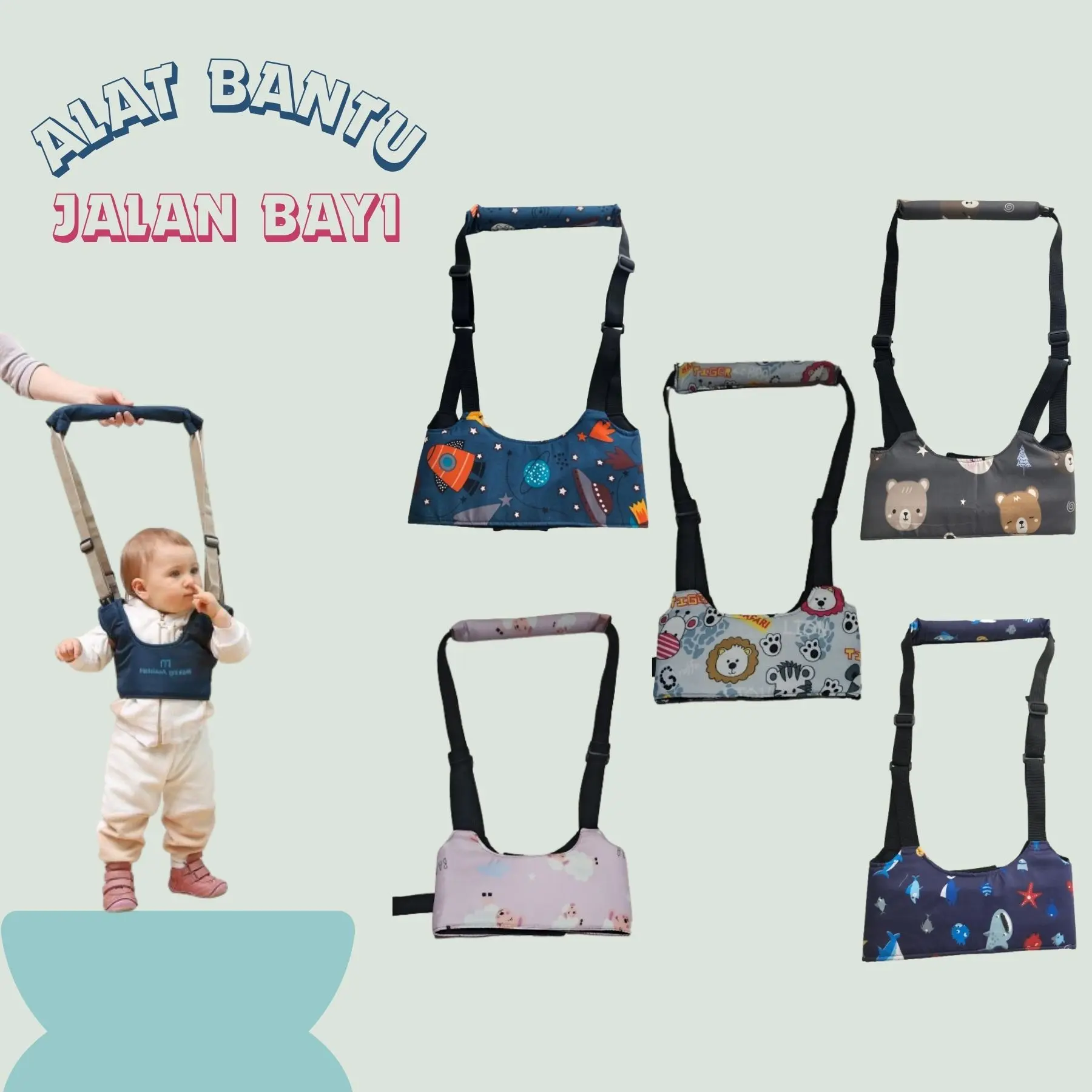 baby walking assistant  baby walker belt sabuk pengaman alat bantu jalan bayi cod