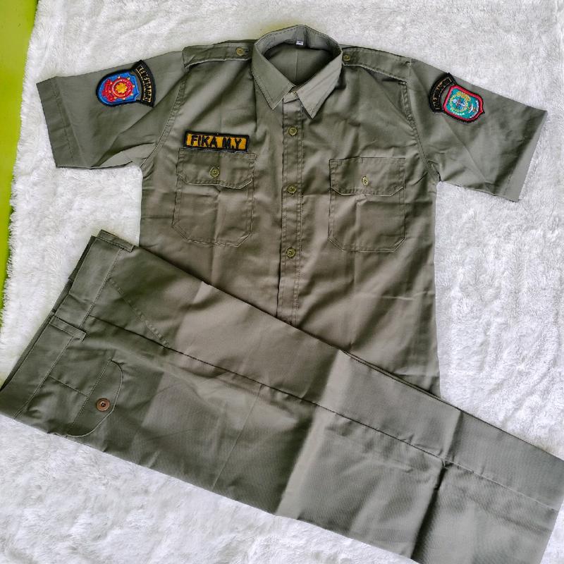 1stel baju PDH POLPP lengan pendek pria dan wanita 2