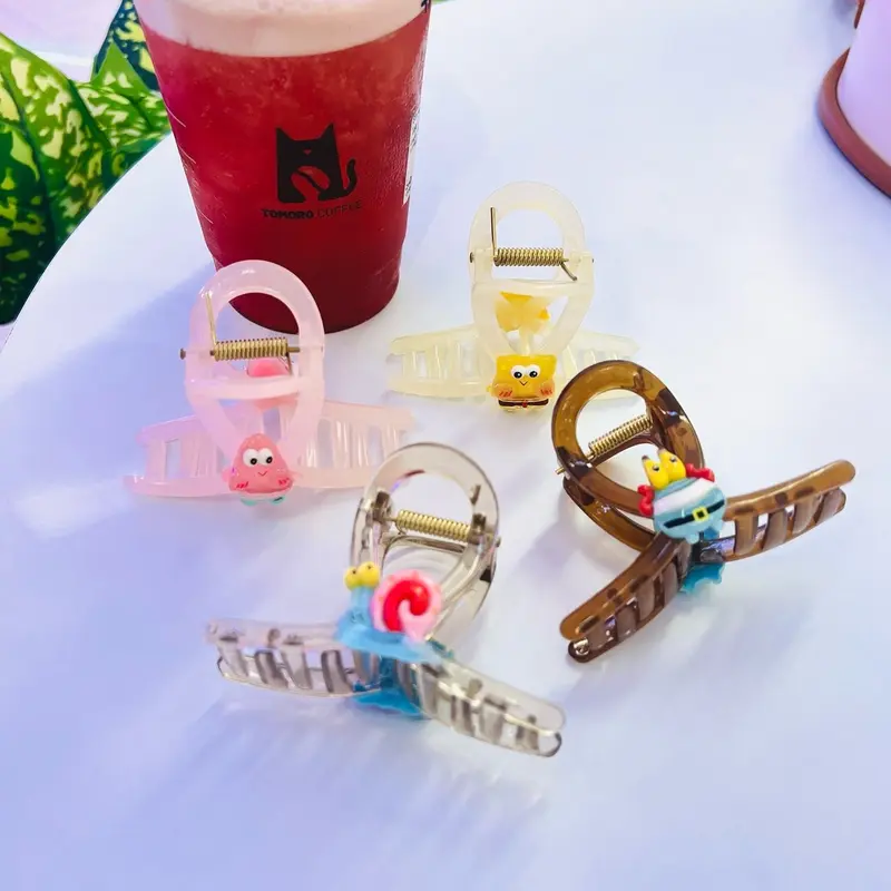 PPShop - jedai spongebob jepit rambut akrilik simple Hadiah Clips 6