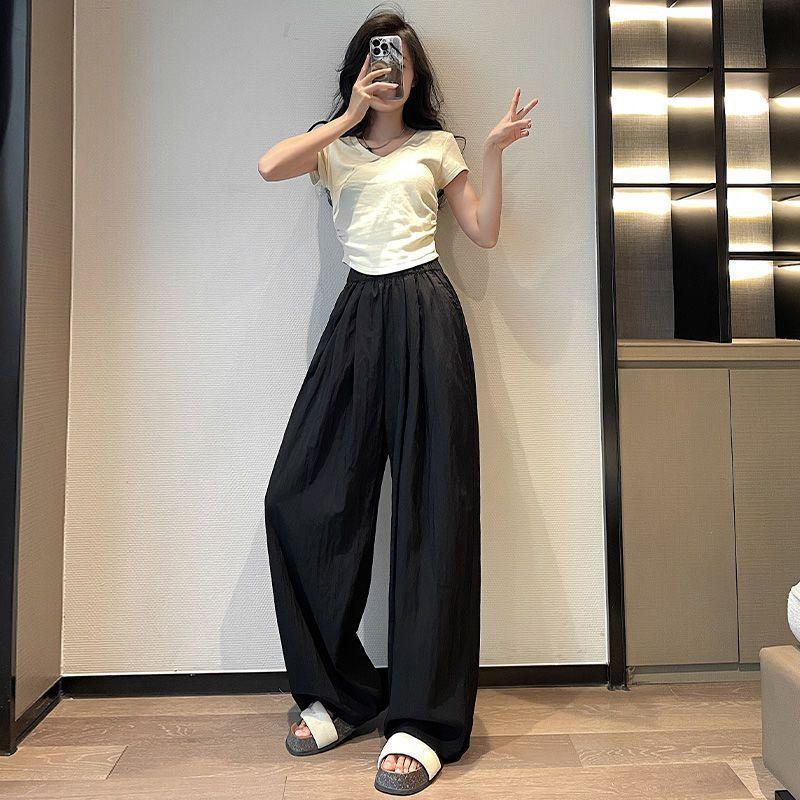 [COMBO 02 Quần Đũi] Quần ống suông chất đũi mềm hoạ tiết vân mây nhiều màu cạp cao ống rộng lưng thun co giãn 4 chiều đủ size 38kg - 65kg Nữ Women