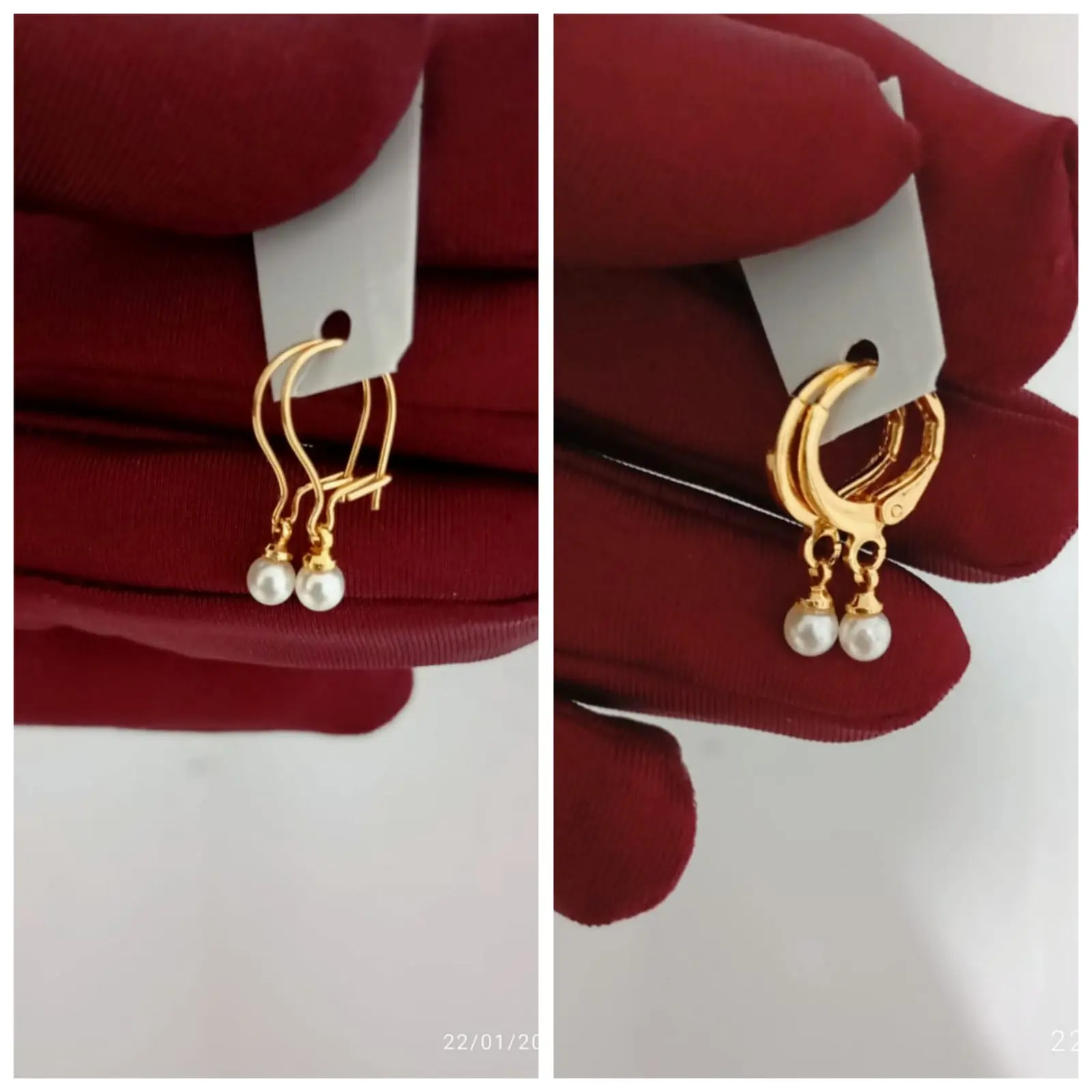 Anting anak motif mutiara kecil titanium anti karat dan anti alergi