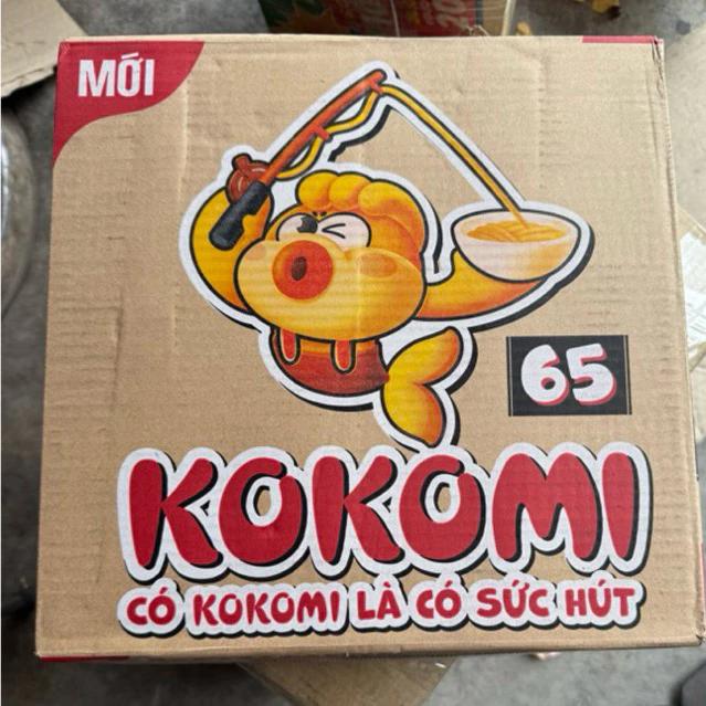 1 Thùng Mì Kokomi vị Tôm Chua Cay. Dai ngon từng sợi Thùng 30 gói x 65gr