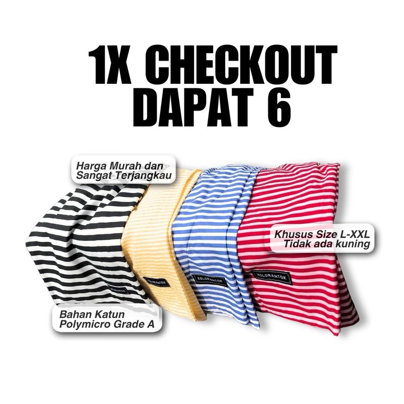 KOLORANTOK ISI 6 STRIP SERIES  BOXER KOLOR MOTIF STRIP CELANA PENDEK UNISEX PRIA DAN WANITA MOTIF STRIP 5