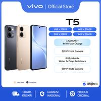 Gambar [ONLINE EXCLUSIVE] vivo T5 - 7200 mAH + 44W FlashCharge, 32MP Front Camera, Origin OS + vivo AI, IP68/69/69+ dari vivo Indonesia Kab. Tangerang 1 Tokopedia