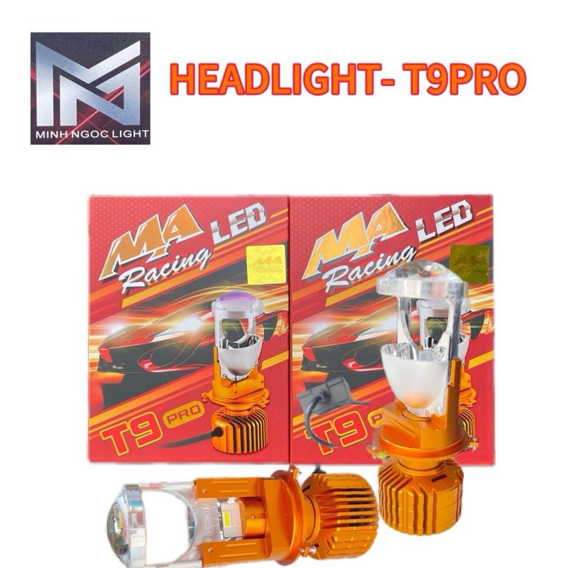 ĐÈN PHA Led T9 Pro V2 CHÂN H4 2024 - Mẫu Mới Mầu Cam, BH 2 Năm Tặng kèm 1 Led Hậu audi Phụ Tùng
