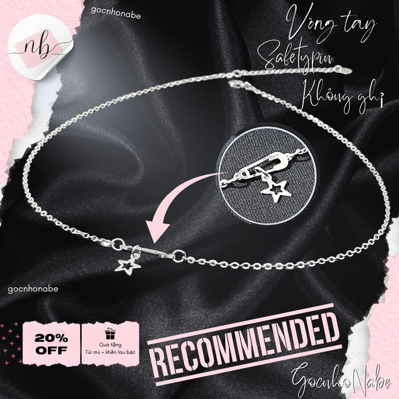 Dây chuyền safety pin Nabe mini Pin - Full titanium không đen rỉ - Vòng cổ safety pin không ghỉ