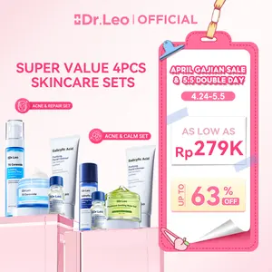 【VALUE SET】Dr.Leo 4PCS Skincare Set | Cleanser + Serum + Toner + Moisturizer | Anti Acne & Brightening & Skin Repair | Ceramide & Salicylic Acid