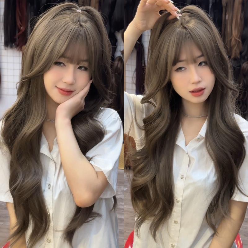 XU HƯỚNG DJ- 19 tóc giả nguyên đầu xoăn lơi dài 65cm by Tóc giả Dung Ji Wig <Ngôi ZicZac Vip>